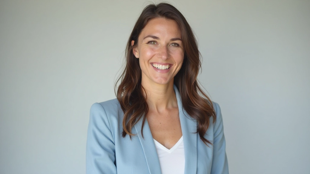 Professionele profielfoto van een vrouw met natuurlijke verlichting en vriendelijke uitdrukking, borststuk portret